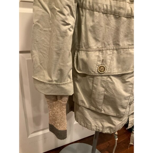 Free People Tan Mid-Length W/ Removable Faux Fur Collar & Sweater Lining, Size M - Picture 4 of 10